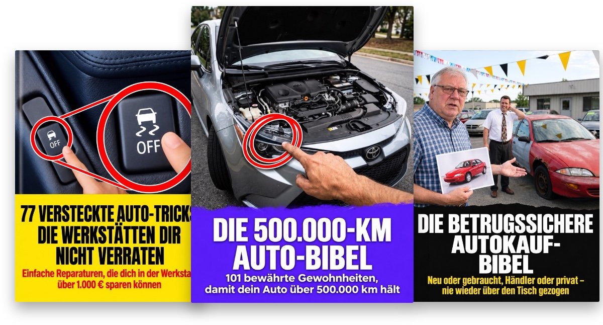 Die 500.000-km-Auto-Bibel, 77 versteckte Auto-Tricks und Die betrugssichere Autokauf-Bibel